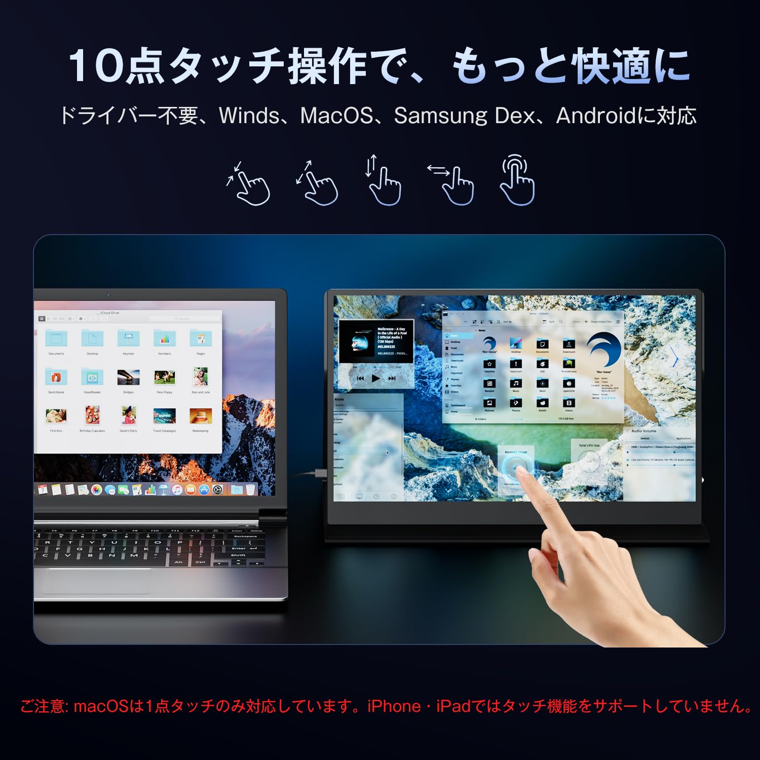 Amazon.co.jp: KEEPTIME タッチパネルモバイルモニター 15.6インチ 4K